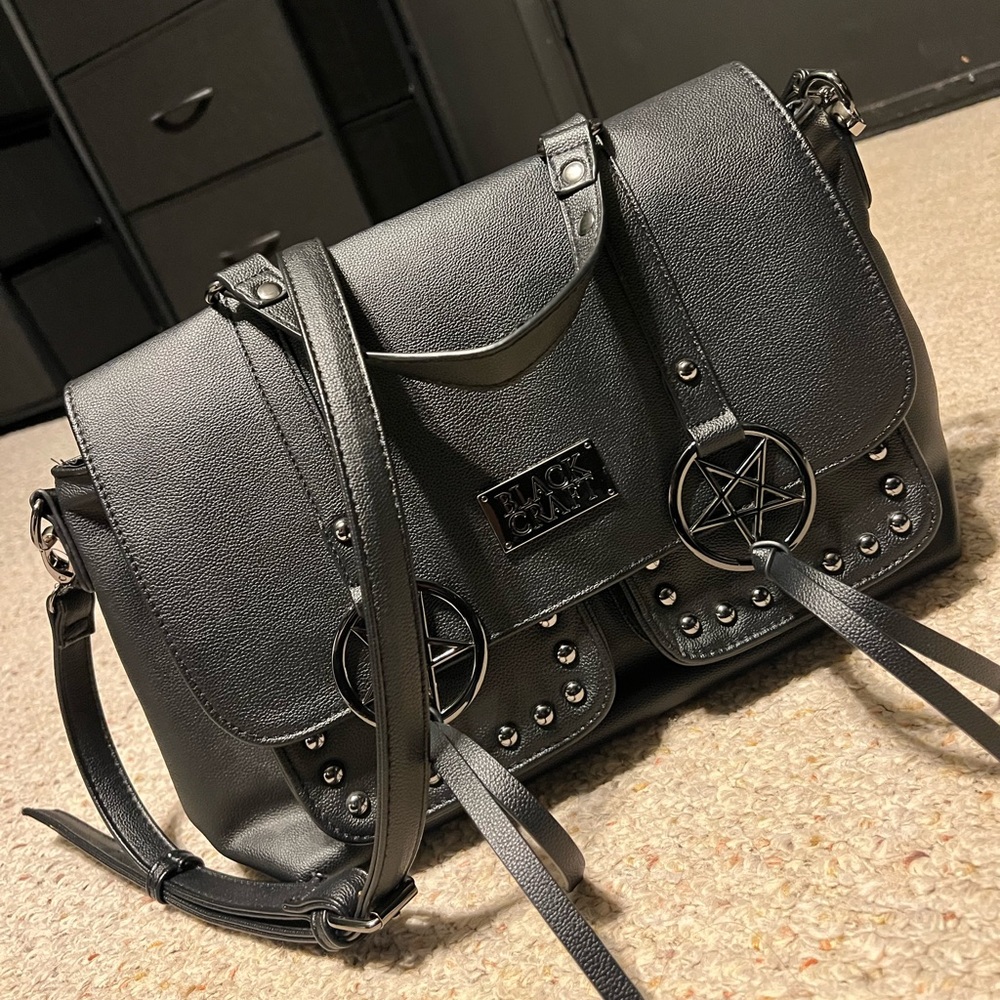 Blackcraft Cult Pentagram Messenger Bag — Black